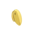 Macro shot of single gold plated hip hop grillz tooth cap with polished metallic finish - Fang Style / Single Fang Gold