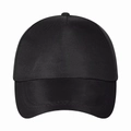 Classic black cotton baseball cap in minimalist style with adjustable strap - Polyester - Black