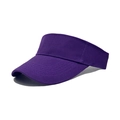 Sporty dark purple sun visor hat for men and women with adjustable open top design - One Size / Deep purple