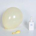 Pale yellow latex balloon set with a white refill bottle for birthday party decoration - 12 Inch 2.8g Macaron Yellow