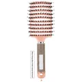 Glitter orange curved hair brush with boar bristles and nylon pins for styling - Glitter Orange (New) - Grey Handle
