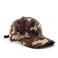 Casquette de baseball classique en velours côtelé camouflage avec sangle réglable - Camouflage Brun Rougeâtre (5#)