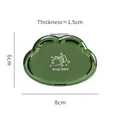 Boîte à savon portable vert foncé en forme de nuage avec couvercle, 8x6x1,5 cm - Vert