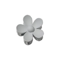 Matte light grey five-petal flower hair claw clip in high-quality acrylic finish - Solid - Matte Light Gray