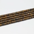 Natural round stone spacer beads in green and brown for DIY jewelry making - 3x6mm (110pcs) / Bamboo Leaf Stone