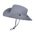 Cappello da sole grigio impermeabile ad asciugatura rapida con sottogola da trekking - grigio scuro