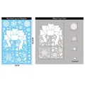 Autocollants de Noël coffret cadeau et flocons, stickers de fenêtre blancs 20x30cm - BQ477 Coffret Cadeau