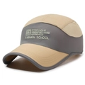 Berretto da baseball unisex ad asciugatura rapida con rete kaki e protezione solare - Beige e Grigio
