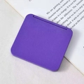 Mini square folding pocket makeup mirror in purple matte finish for women and students - Purple