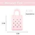 Mini bolso EVA rosa Morandi con asa superior y diseño de patrón de agujeros - Rosa