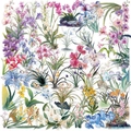 50 pieces of waterproof transparent PET floral stickers featuring orchids and lilies - Orchid Botanical Illustration Series