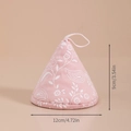 Pink floral fabric pot lid holder with heat insulation and handy top hanging loop - Pink Wheat Pot Lid Hat (120°C Heat Resistant)