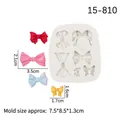 Stampo in silicone bianco con motivi a fiocco per fondente e cioccolato in varie misure - Fiocco / Grigio