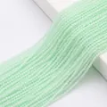 Strands of 2mm light green faceted glass beads for DIY jewelry and necklaces - Water Green Jade Baked Color