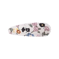 Pasador de pelo con estampado de flores coloridas y borde festoneado blanco elegante - Estilo 24