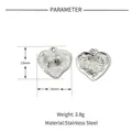 Specifiche tecniche del ciondolo a cuore con ali da 18mm in acciaio inossidabile lucido - VG592 Pendente a Cuore Liscio Oro