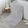 Absorbent coral fleece hair towel in grey with cute animal paw embroidery detail - Grey Koala Bath Towel / 70*140cm