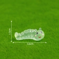 Luminous green resin caterpillar miniature for succulent DIY landscaping 3.6cm - Large / Green
