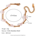 Détails du bracelet en acier inoxydable plaqué or 18K avec perles d'eau douce - Bracelet Artisanal Perles d'Eau Douce Enroulées de Fil - Or