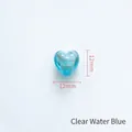 Perla di vetro a cuore blu chiaro con foglia d'oro per creazione gioielli 12mm - 12mm / Blu Cristallo