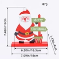 Addobbo natalizio in legno con Babbo Natale e segnale Merry Christmas altezza 19cm - Babbo Natale