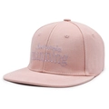 Pink snapback cap featuring scenario planning embroidery and six-panel cotton construction - Adjustable / Pink