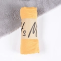 Ginger yellow cotton linen scarf roll with textured finish and paper sleeve wrap - Turmeric / One Size