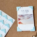 Light blue paper photo corners for DIY scrapbooking album and picture mounting - Sky Blue