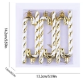 Set di decorazioni natalizie a forma di bastoncino di zucchero oro e bianco glitter - Set da 6 / Oro