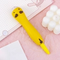 Cute yellow cartoon squishy stress relief gel pen with animal ears for students and kids - Cute Cow