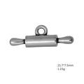Detailed view of silver rolling pin alloy charm showing 21.7x7.5mm dimensions - Rolling Pin