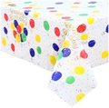 Nappe d'anniversaire jetable avec ballons colorés et imprimé Happy Birthday - 137*274cm / Ballon