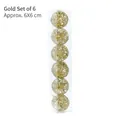 Set of 6 golden glitter hollow iron wire Christmas ball ornaments in transparent box - 6CM Gold Iron Ball / Set of 6