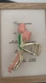 Elegant gold tulip hair claw clip with pink enamel petals and a delicate ribbon design - Light Pink Tulip-YZAP45-8