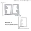 DIY Christmas Santa hollow candle holder silicone mold for plaster and epoxy resin crafting - D6173-6 Large Splicing Candle Holder (Plate 4) Mold