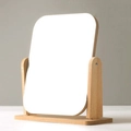 Minimalistischer quadratischer Schminkspiegel aus Holz mit drehbarem Rahmen für Tische - 22X18CM / Mittelgroßer Drehspiegel