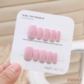 Purple cat eye shimmer press-on nails set with square shape on white display card - Light Purple Cat Eye Style (FM002-XS)