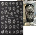 Adesivo per unghie fuochi d'artificio argento con base nera ed effetto occhi di gatto - STZ-CS266 Argento Fuochi d'Artificio