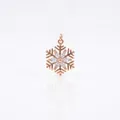 Pendentif flocon en or rose avec zircons pour la création de bijoux DIY - Or rose