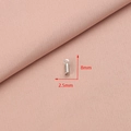 Detailansicht der 8x2,5mm Edelstahl-Endkappe in Silber für Schmuckherstellung - Stil 7 (2.5x8mm) / Silber (2.5x8mm)