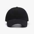 Gorra de béisbol clásica en algodón lavado negro con visera curva para hombres y mujeres - Ajustable / Negro
