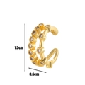 Double-layered gold cuff earring featuring tiny sparkling cubic zirconia stones - Double Row Pave Zirconia Style (3#)