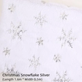 White faux fur fabric with silver snowflake sequins, size 1.6m by 0.5m for Christmas decor - [Silver] Snowflake Plush Cloth / 160*50CM