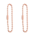 Dettaglio di catenelle a sfere rosa con chiusure per gioielli fai-da-te e portachiavi - 24 Mm Di Diametro Circa 12 Cm Di Lunghezza 10 Strisce/confezione / Albicocca