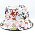 Chapeau bob réversible à motif de chien de dessin animé coloré avec protection solaire - 24# Motif Husky Chien