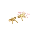 Golden stainless steel bow pendant charms for DIY jewelry 16mm x 17mm size - 17*16mm Bow 1.7mm Single Hole / Gold