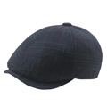 Vintage wool newsboy cap featuring a classic dark green and deep red plaid pattern - Adjustable / Army Green