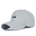 Berretto da baseball grigio chiaro ad asciugatura rapida con patch SIDAILIN e cinturino - Regolabile / Grigio chiaro