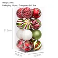 Set di 16 palline di Natale assortite in scatola PVC con motivi rossi e verdi - Rosso Verde Bianco