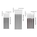 Black silicone clay shaping pens in various sizes for nail art and sculpture - Cross-border Best-selling 15-piece Silicone Pen Set [d]